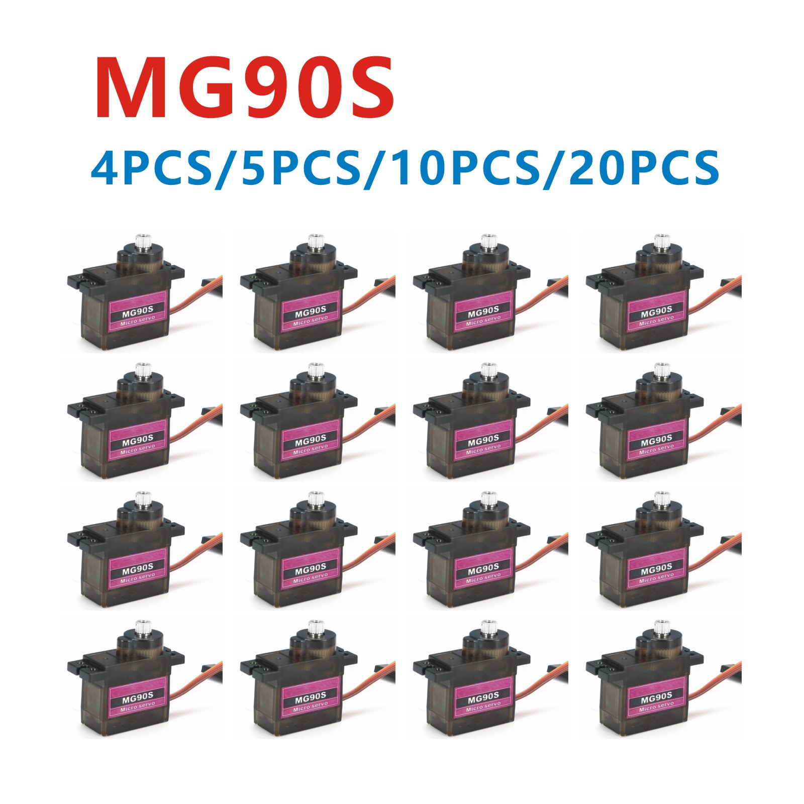 Sg90 Servo - 4/5/10/20PCS MG90S Metal Gear RC Micro