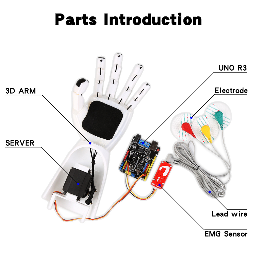 EMG Sensor Robotic Arm Electri - đánh giá và giá Arduino Robot