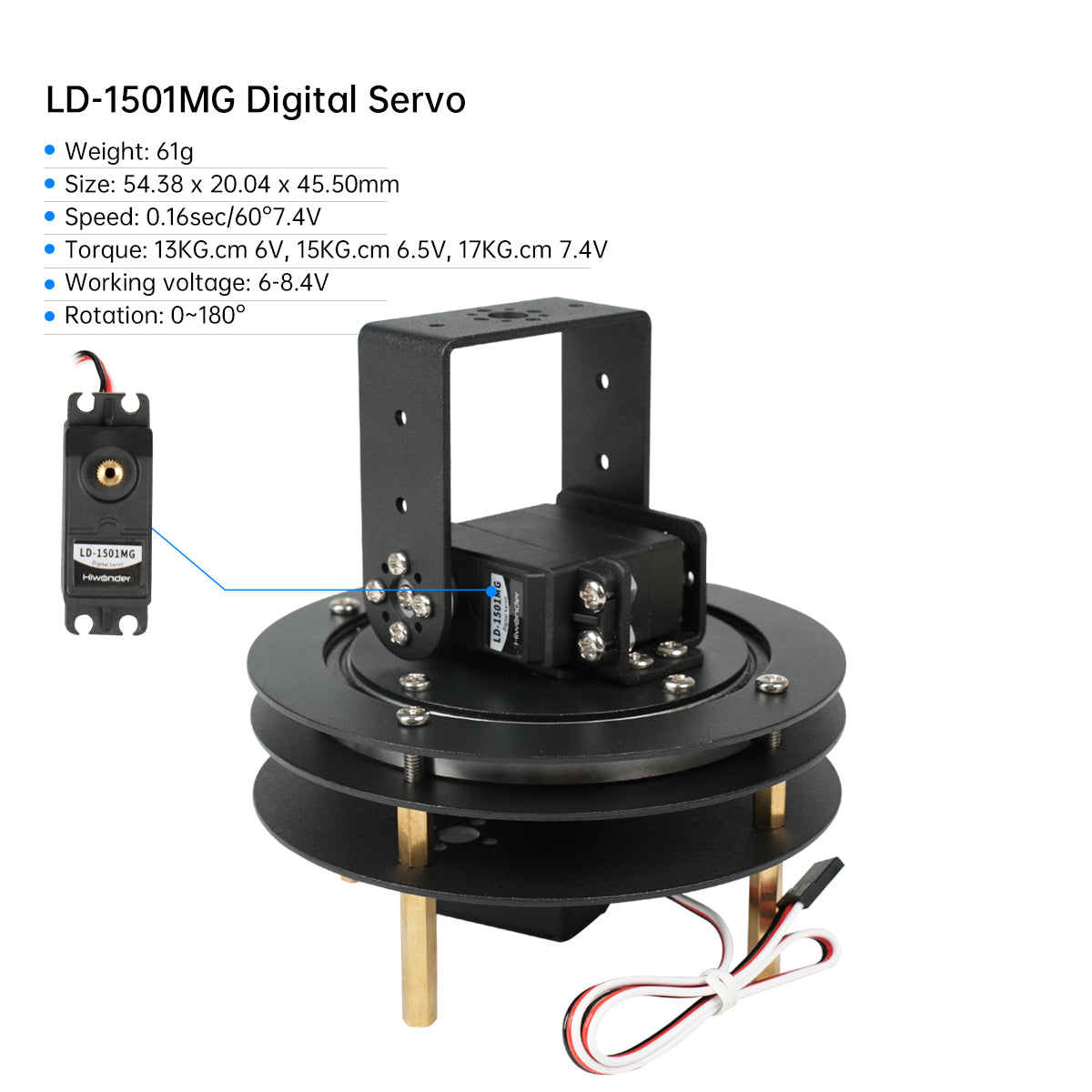 Hiwonder Unassembled 2 DOF Pan - đánh giá và giá Pan Tilt Bracket