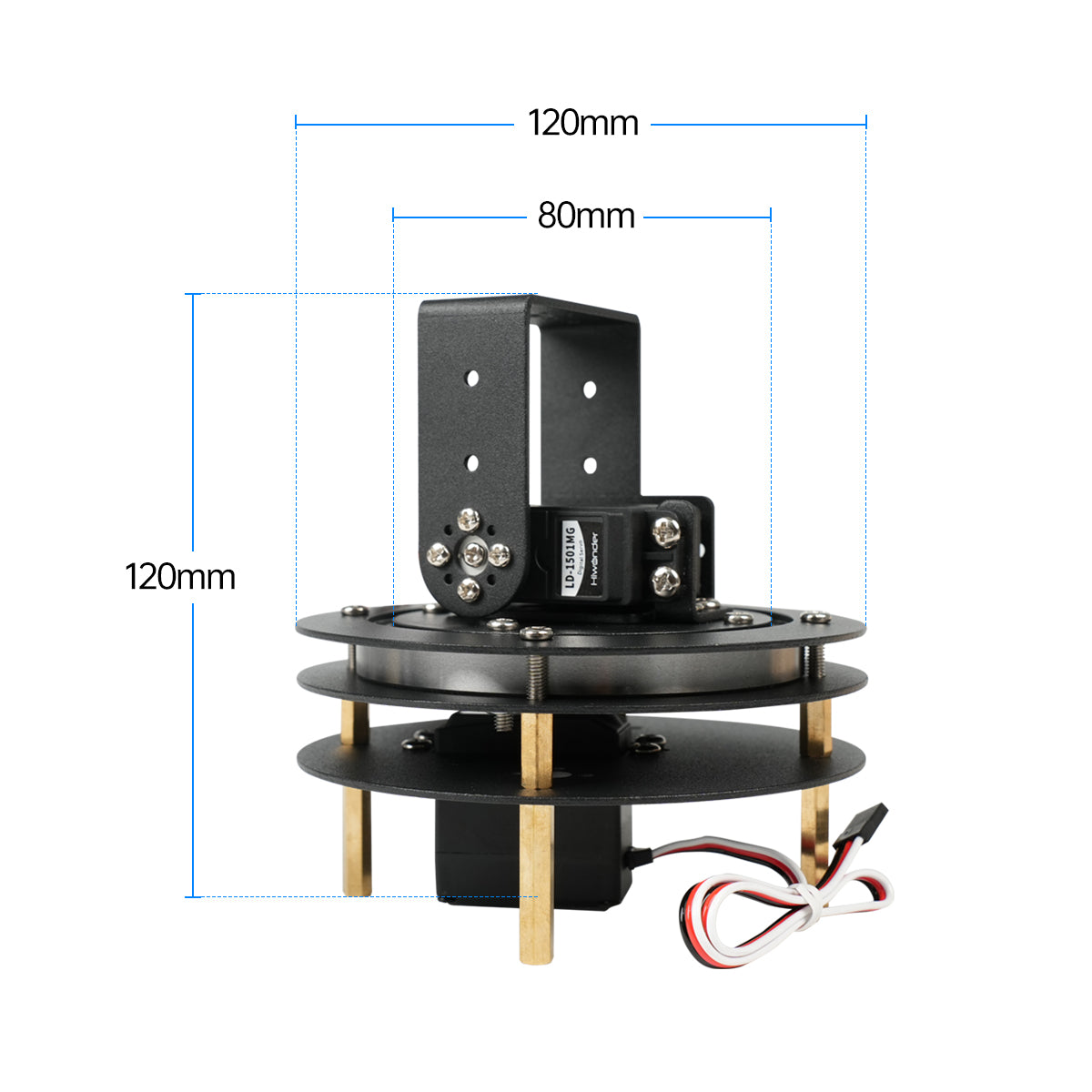 Hiwonder Unassembled 2 DOF Pan - đánh giá và giá Pan Tilt Bracket