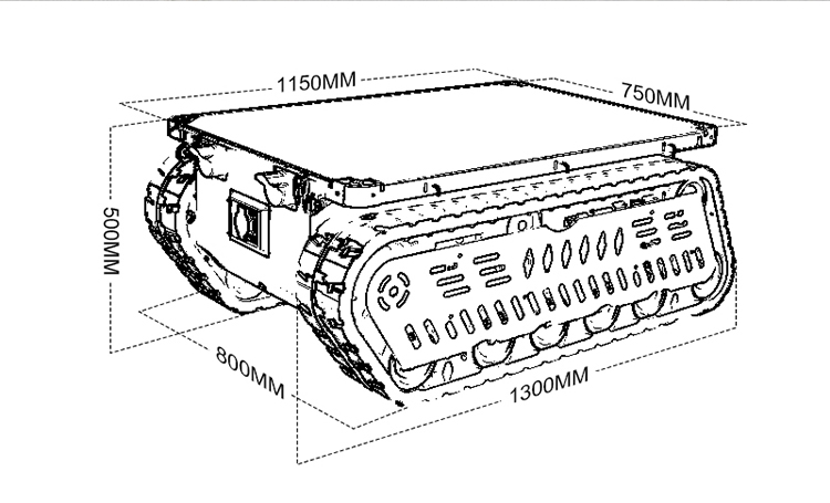 300 600kg Load RC Tank Crawler - đánh giá và giá Robot Chassis