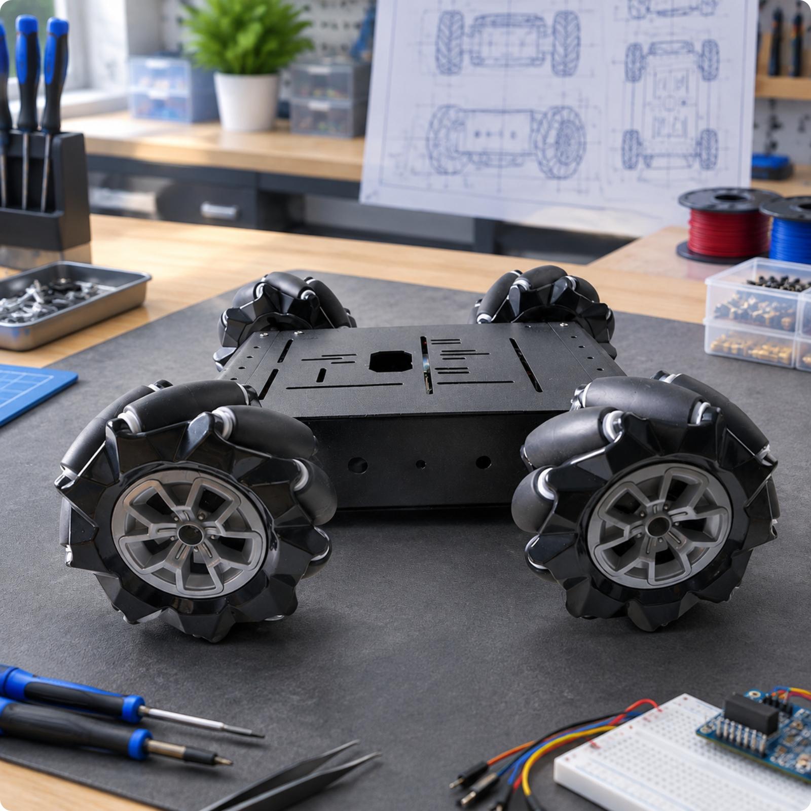 Multidirectional RC Car Chassi - đánh giá và giá Robot Chassis