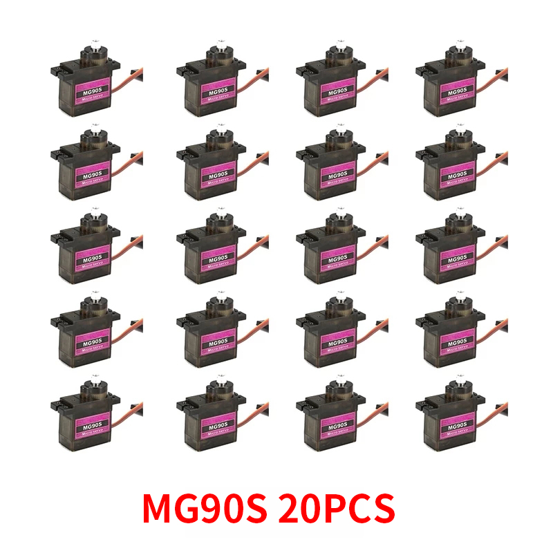 4/5/10/20PCS MG90S Metal Gear  - đánh giá và giá Sg90 Servo